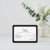 シンプルB/Wの結婚詳細丸キャッシュバー エンクロージャーカード (スタンド正面)