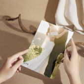 シンプルB&Wフォト結婚式招待状ウィズモノグラム 招待状