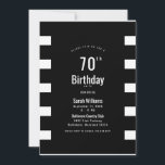 シンプルB/W 70th Birthday Partyへの招待 招待状<br><div class="desc">第70回バースデーパーティーへの招待。白黒。性別なし。</div>