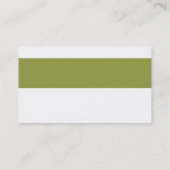 シンプルBANDモダン plain clean olive green white 名刺 (裏面)