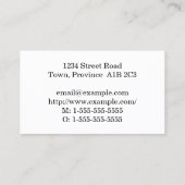 シンプルBarristerプロファイルカード 名刺 (裏面)