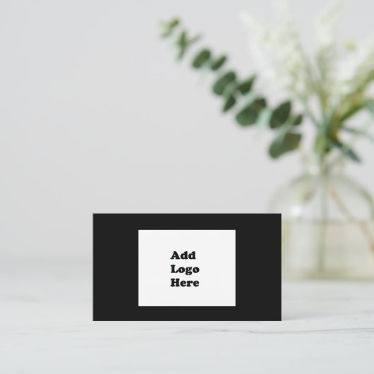 シンプルBasic Black Business Logo 名刺 (スタンド正面)