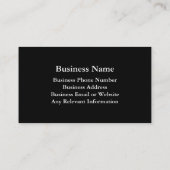 シンプルBasic Black Business Logo 名刺 (裏面)