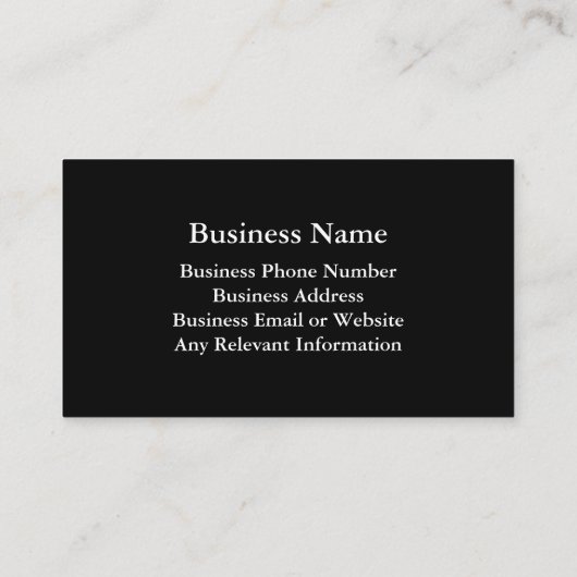 シンプルBasic Black Business Logo 名刺 (裏面)