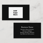 シンプルBasic Black Business Logo 名刺 (正面/裏面)