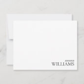 シンプルBasic Minimalist名はっきりしたタイポグラフィ ノートカード (正面)