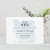 シンプルBBQモダンスクリプトダスティブルー 招待状 (スタンド正面)