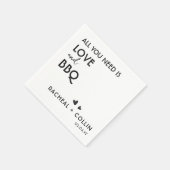 シンプルBBQ婚約パーティの結婚カクテル スタンダードカクテルナプキン (角)