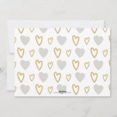 シンプルBeスクリプトメリーハートかわいい金ゴールド写真 シーズンカード (裏面)