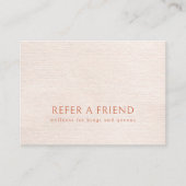 シンプルBeigeミニマモダンリスト紹介カード 名刺 (正面)