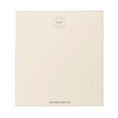 シンプルBeigeロゴとWebサイトプロモビジネス ノートパッド (正面)