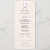 シンプルbeige、モダンイニシャルのサービス順 プログラム (正面)