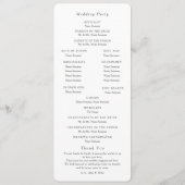 シンプルbeige、モダンイニシャルのサービス順 プログラム (裏面)