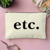 シンプルBeige & Blackなどスクリプト アクセサリーポーチ