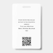 シンプルBeige Business Employeeバーコード バッジ (Back)