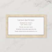 シンプルBeige Marble Standard 3.5インチx 2.0インチ 名刺 (裏面)