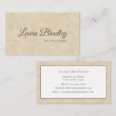 シンプルBeige Marble Standard 3.5インチx 2.0インチ 名刺 (正面/裏面)