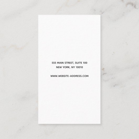 シンプルBeige Signature Script Earring Display 名刺 (裏面)