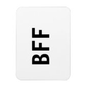 シンプルBFFミニマル友最高の家族名前をカスタムする マグネット (縦)