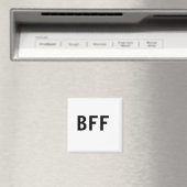 シンプルBFFミニマル友最高の家族名前をカスタムする マグネット (インサイチュ (食洗機))