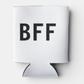 シンプルBFFミニマル友最高の家族名前をカスタムする 缶クーラー (正面)