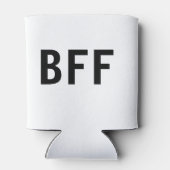 シンプルBFFミニマル友最高の家族名前をカスタムする 缶クーラー (裏面)