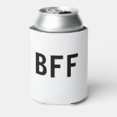 シンプルBFFミニマル友最高の家族名前をカスタムする 缶クーラー (缶裏面)
