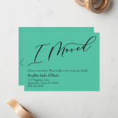 シンプルBiscay Green I新しいアドレスカードを移動 ノートカード (正面/裏面インサイチュ)