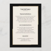 シンプルBlackの結婚詳細・エンクロージャ・カード エンクロージャーカード (正面)