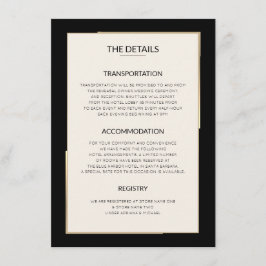 シンプルBlackの結婚詳細・エンクロージャ・カード エンクロージャーカード