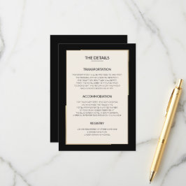 シンプルBlackの結婚詳細・エンクロージャ・カード エンクロージャーカード