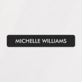 シンプルBLACKカスタムKids名 ラベル (デザイン1)