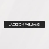 シンプルBLACKカスタムKids名 ラベル (デザイン2)