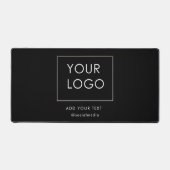 シンプルBlack Company Business Workshopロゴ デスクマット (正面)