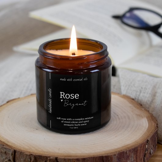 シンプルBlack Instant Download Candleラベル 招待状