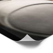 シンプルBlack Love Youおばあちゃんカスタム写真 ポスター (角)