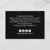 シンプルBlack Thank モダン You Business Logo 名刺 (裏面)