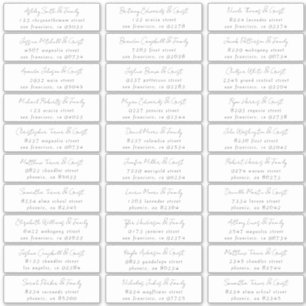 シンプルBlack & Whiteのゲ結婚スト名アドレス シール