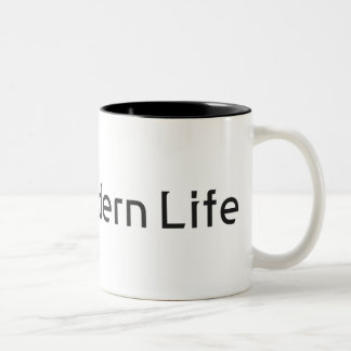 シンプルBlack & White Mug - Your モダン Life ツートーンマグカップ
