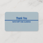 シンプルBlueカスタマイズ可能サンキューカード エンクロージャーカード (正面)