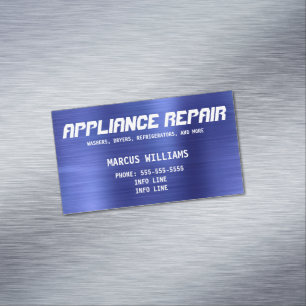 シンプルBlue Applianceの修復 マグネット名刺