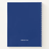 シンプルBlue Business Logoノートブック ノートブック (裏面)