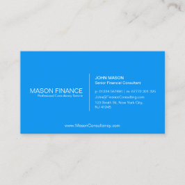 シンプルBlue Customizable Business Cardテンプレート 名刺