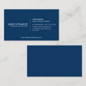 シンプルBlue Customizable Business Cardテンプレート 名刺 (正面/裏面)