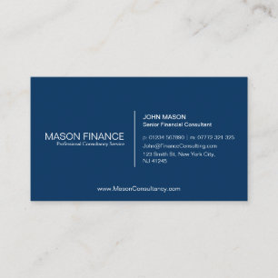 シンプルBlue Customizable Business Cardテンプレート 名刺