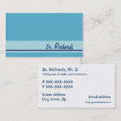 シンプルblue fade lineカスタマイズ可能な名刺 名刺 (正面/裏面)