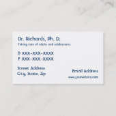 シンプルblue fade lineカスタマイズ可能な名刺 名刺 (裏面)