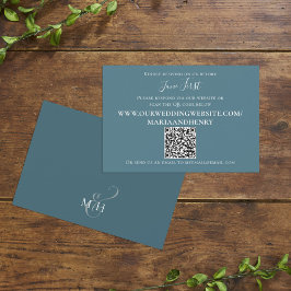 シンプルBlue Guest Reply QRコードテンプレート 出欠カード