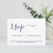 シンプルBlue Reserved SeatのWebサ結婚イト 出欠カード (スタンド正面)