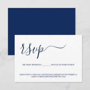 シンプルBlue Reserved SeatのWebサ結婚イト 出欠カード